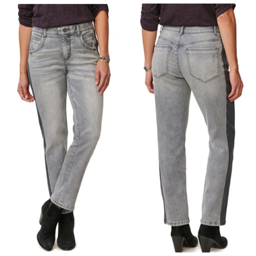 Wit&Wisdom Ab Soultion High Rise Slim Straight Denim Sz 14 Color block